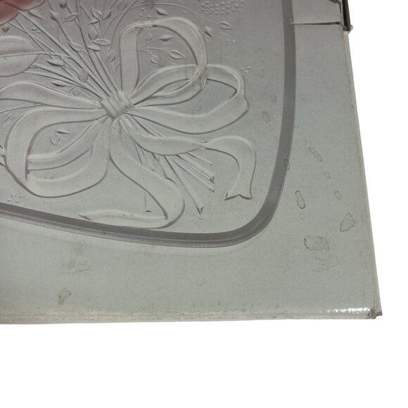 MIKASA Crystal Sweetheart Bouquet Pink Roses Heart Plate Original Box - Picture 6 of 9